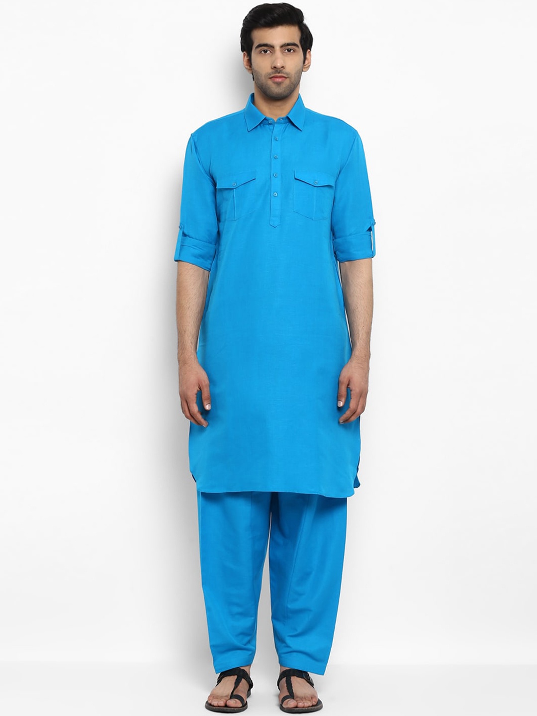

Ethnix by Raymond Men White Kurta with Trousers
