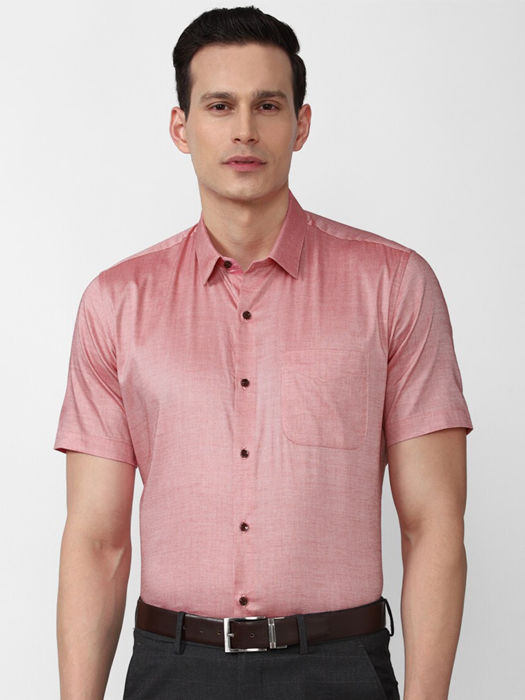 

Peter England Men Pink Formal Shirt