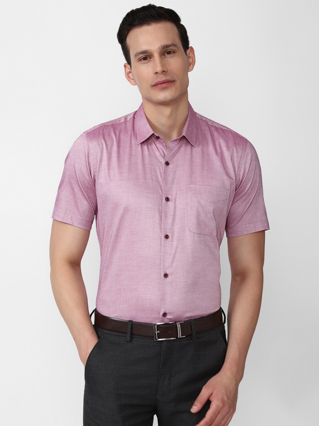 

Peter England Men Pink Formal Shirt