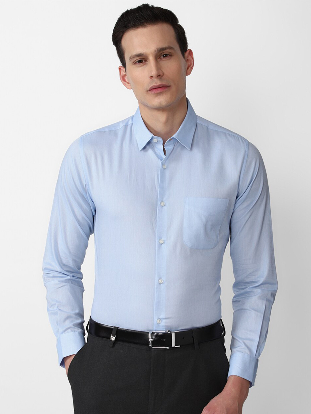 

Peter England Men Blue Slim Fit Formal Shirt