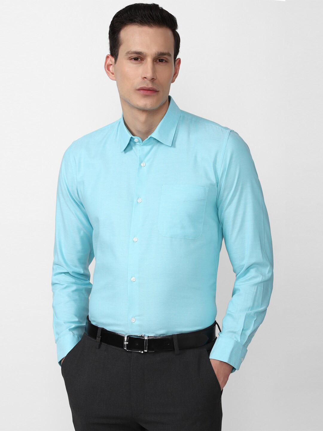 

Peter England Men Blue Slim Fit Formal Shirt