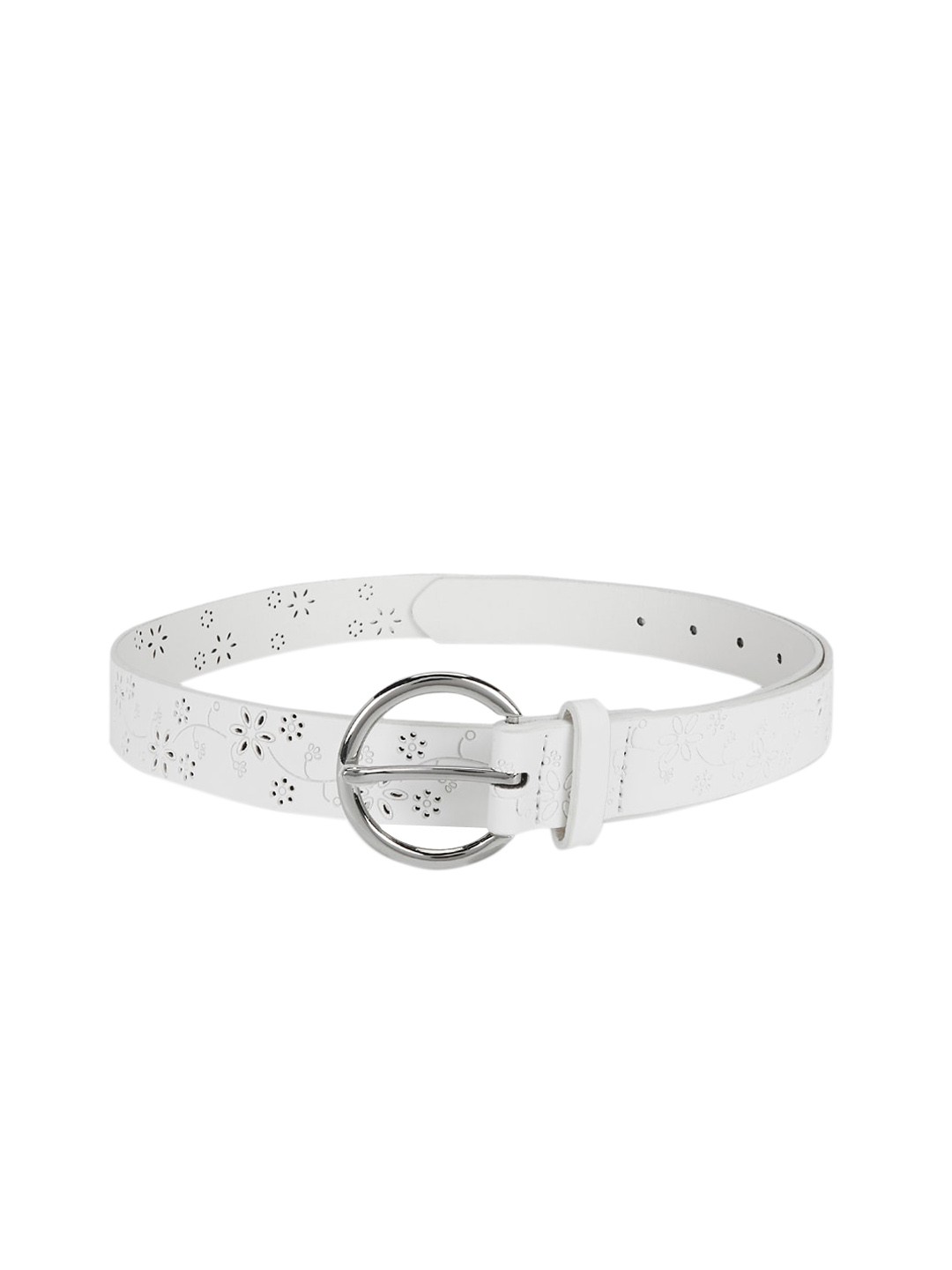 

Forever Glam by Pantaloons Women White Textured PU Belt