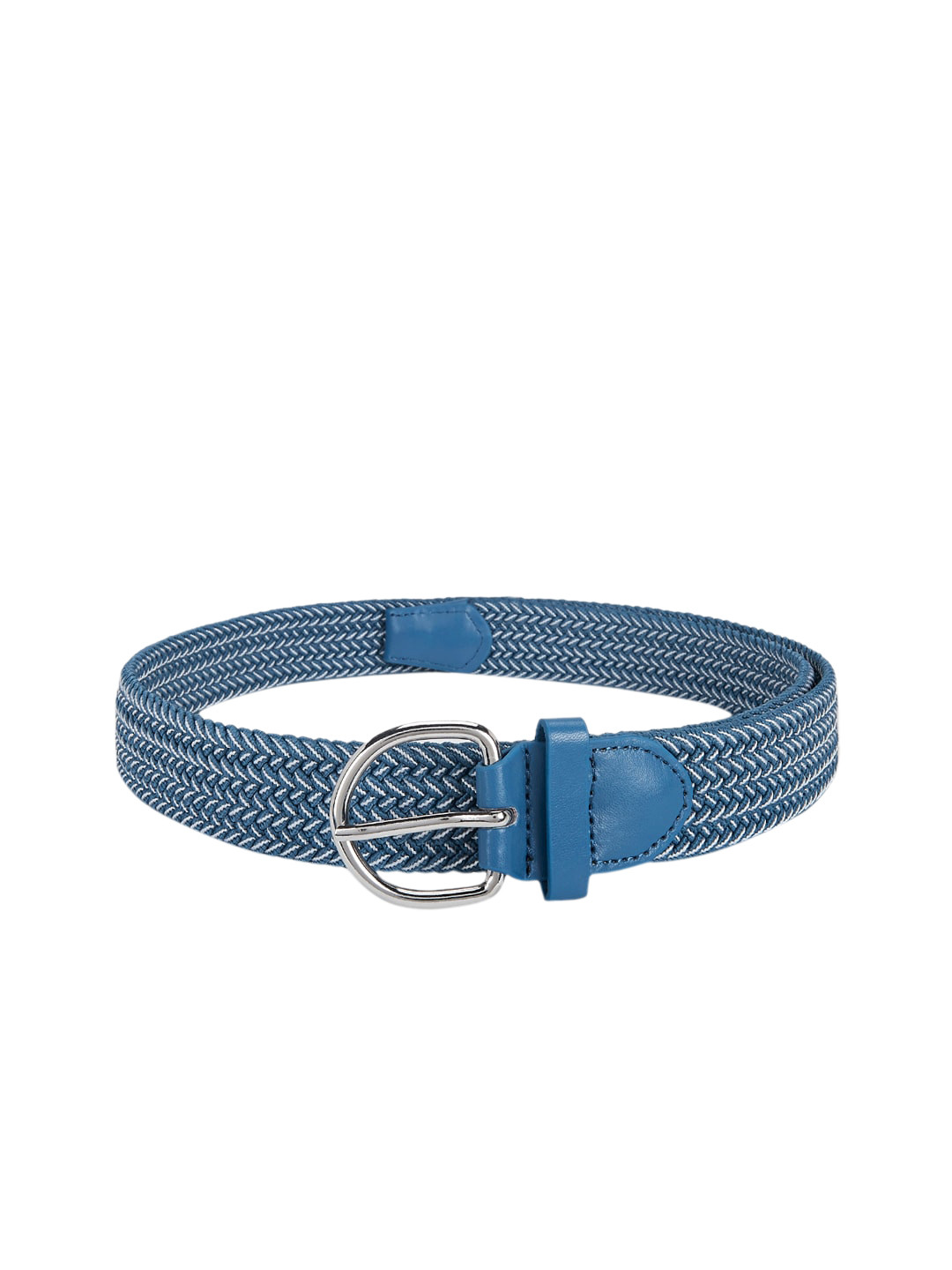

Forever Glam by Pantaloons Women Blue & White Woven Design Casual Belt