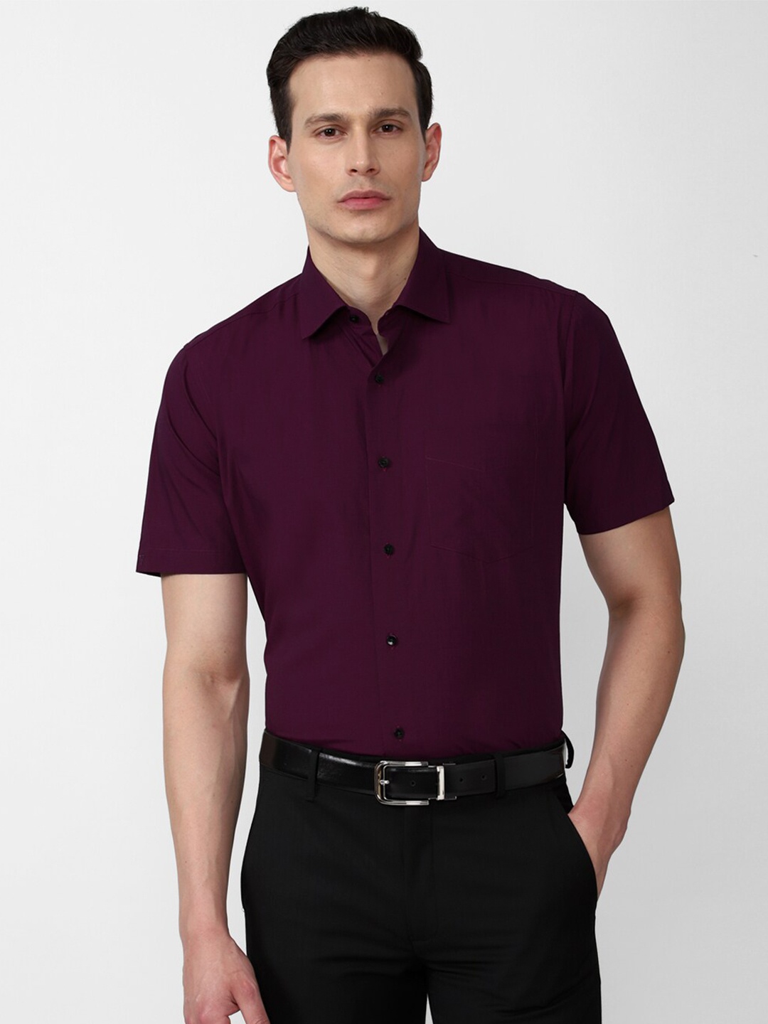

Van Heusen Men Purple Cotton Formal Shirt