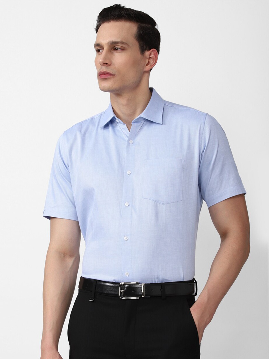 

Van Heusen Men Blue Formal Shirt