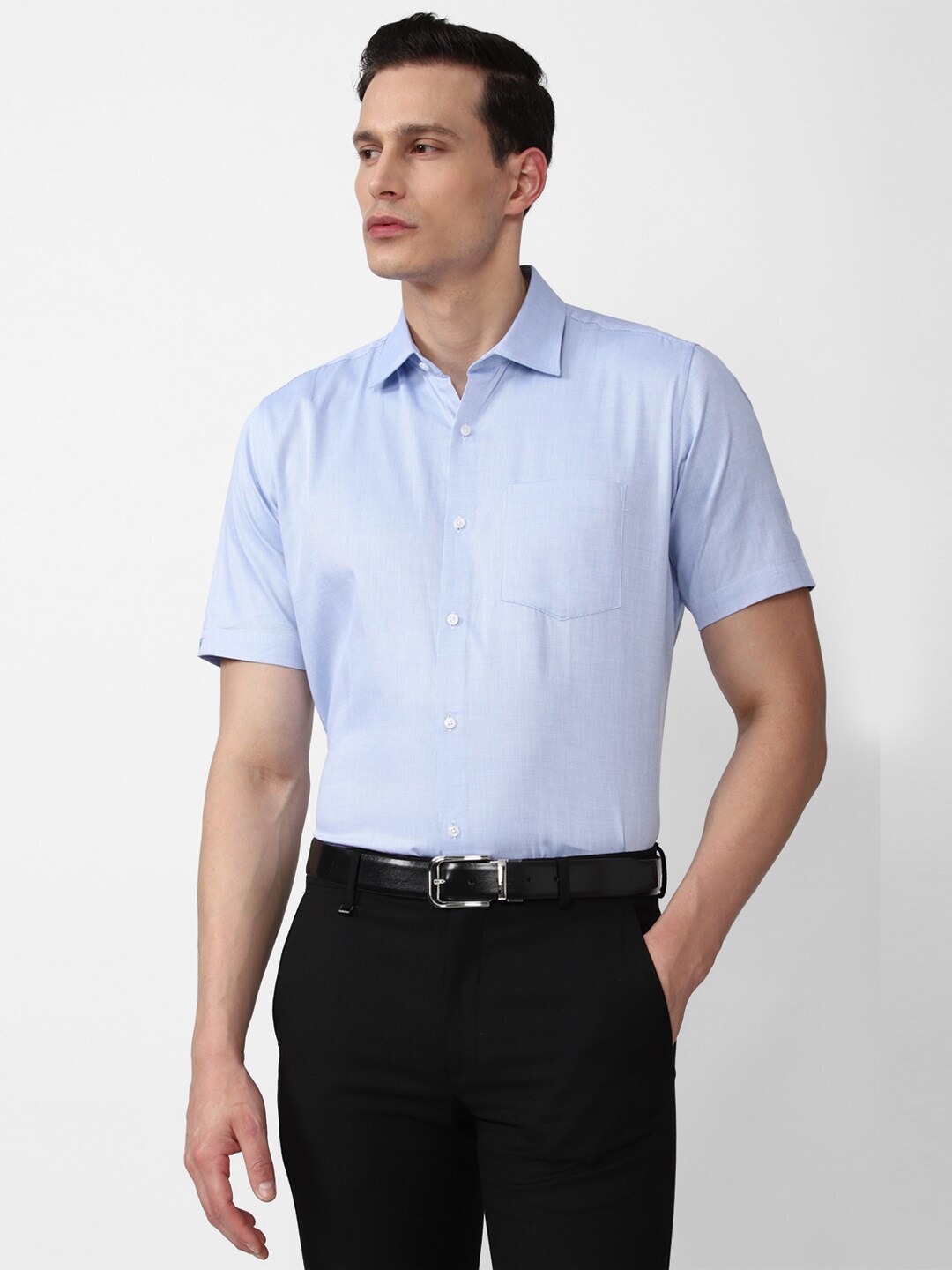 

Van Heusen Men Blue Formal Shirt