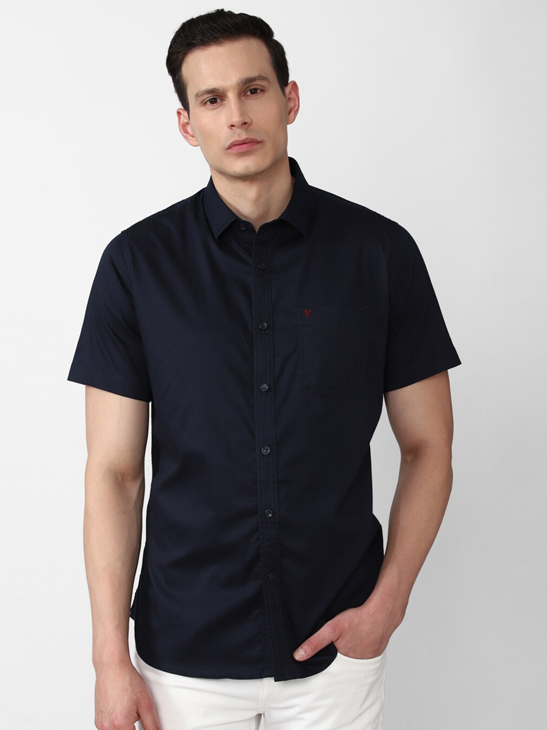 

Van Heusen Sport Men Navy Blue Slim Fit Casual Shirt