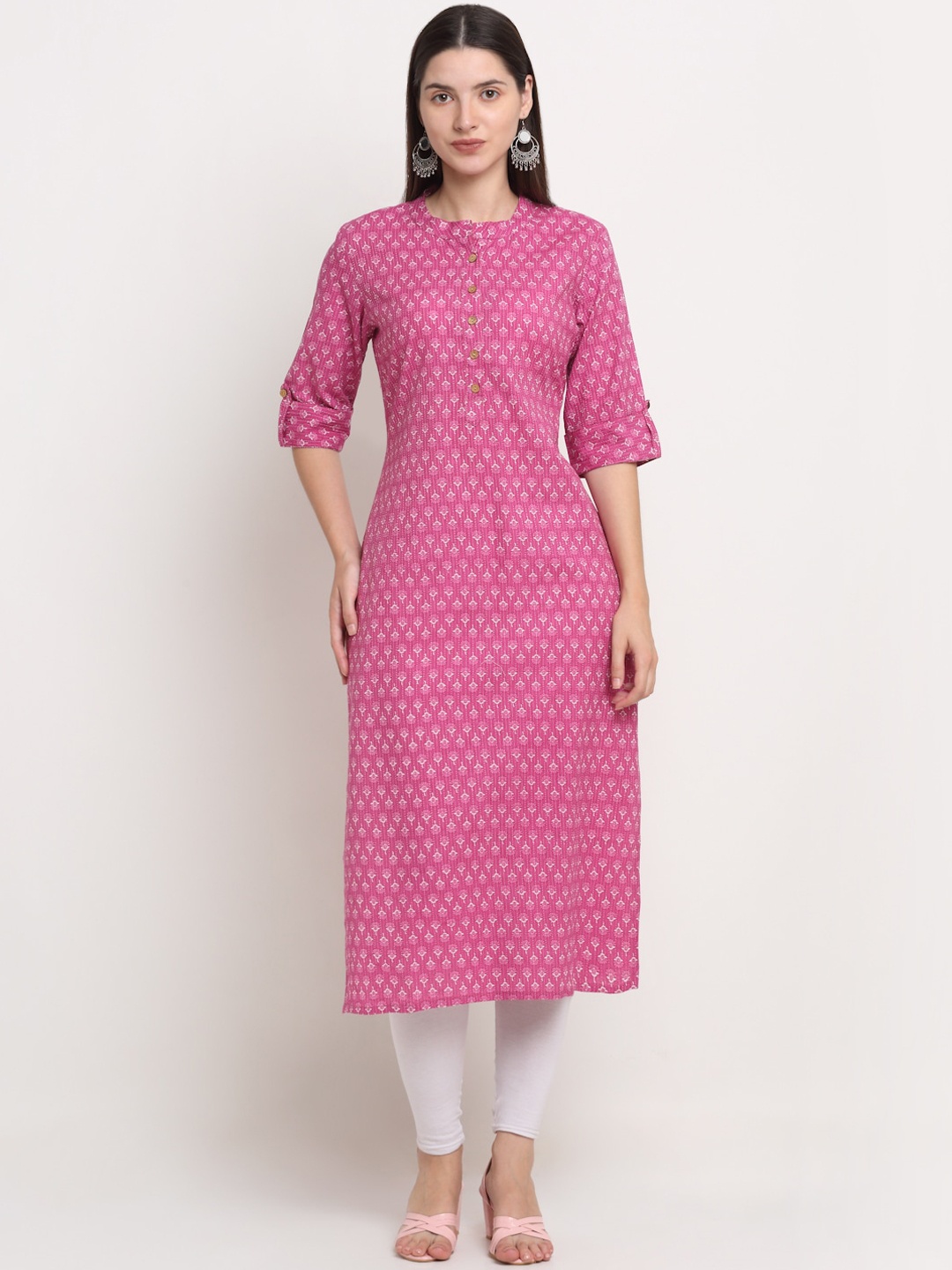 

KALINI Women Pink Ethnic Motifs Printed Kurta