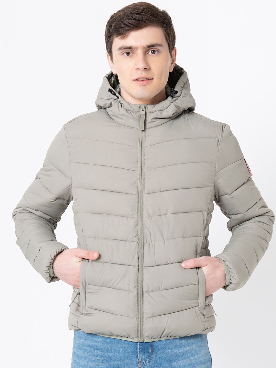 

Red Tape Men Green Hooded Padded Jacket