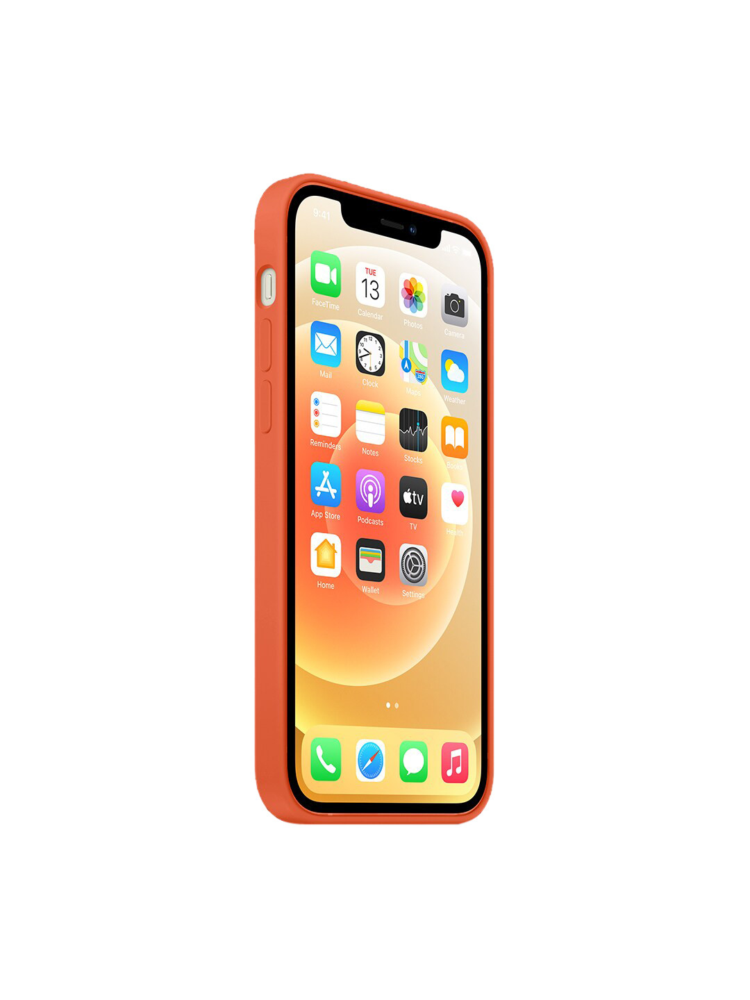 

Treemoda Orange Solid Silicone iPhone 13 Pro Max Back Case