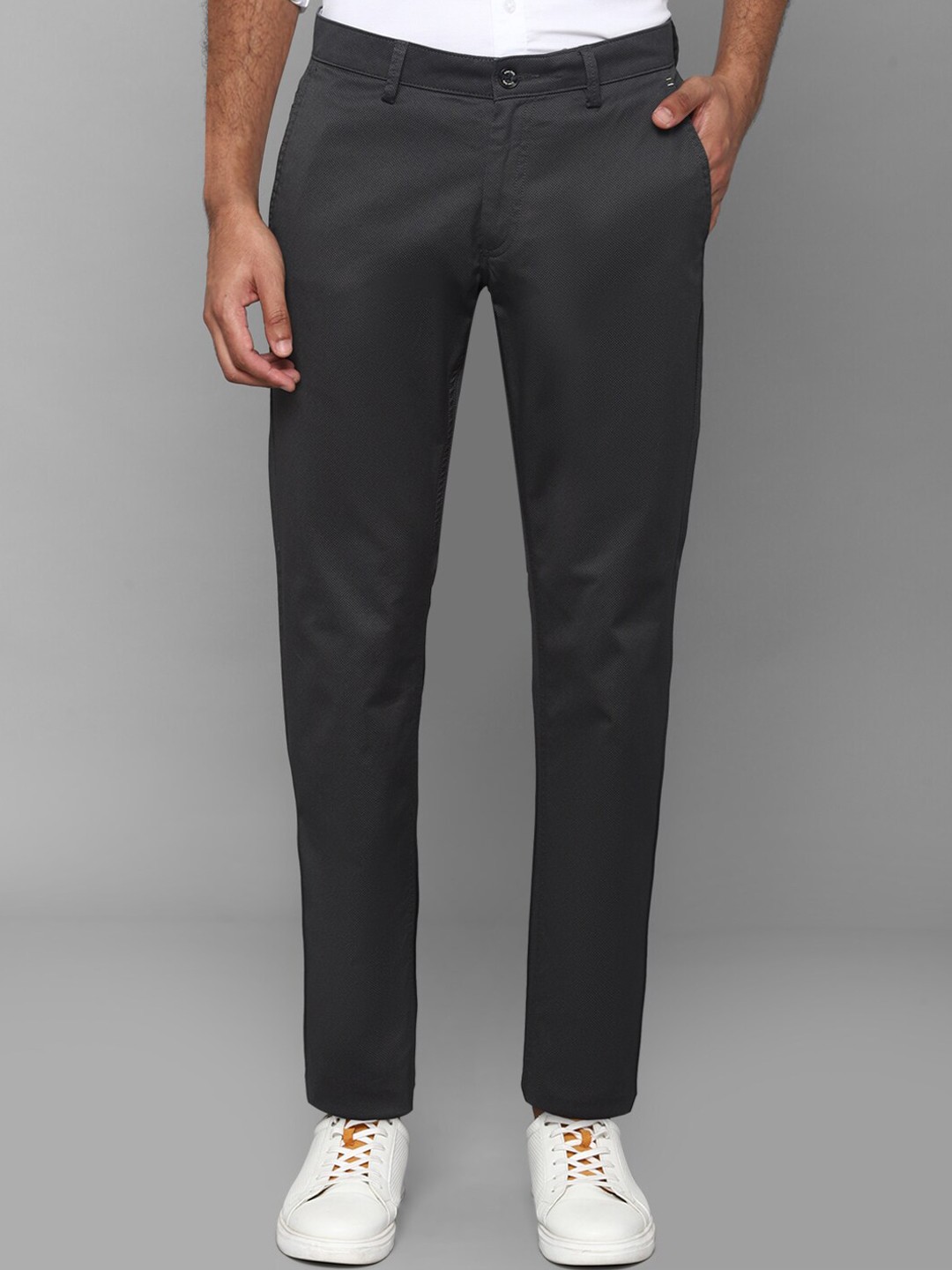 

Allen Solly Men Grey Cotton Slim Fit Trouser