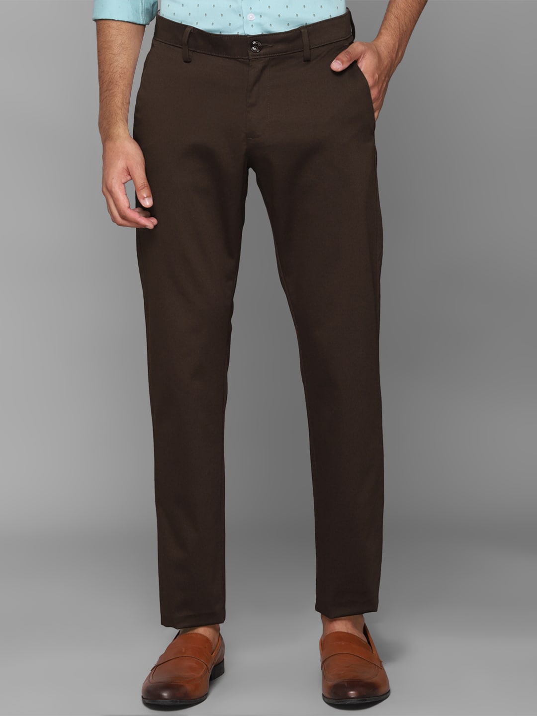 

Allen Solly Men Brown Slim Fit Trousers