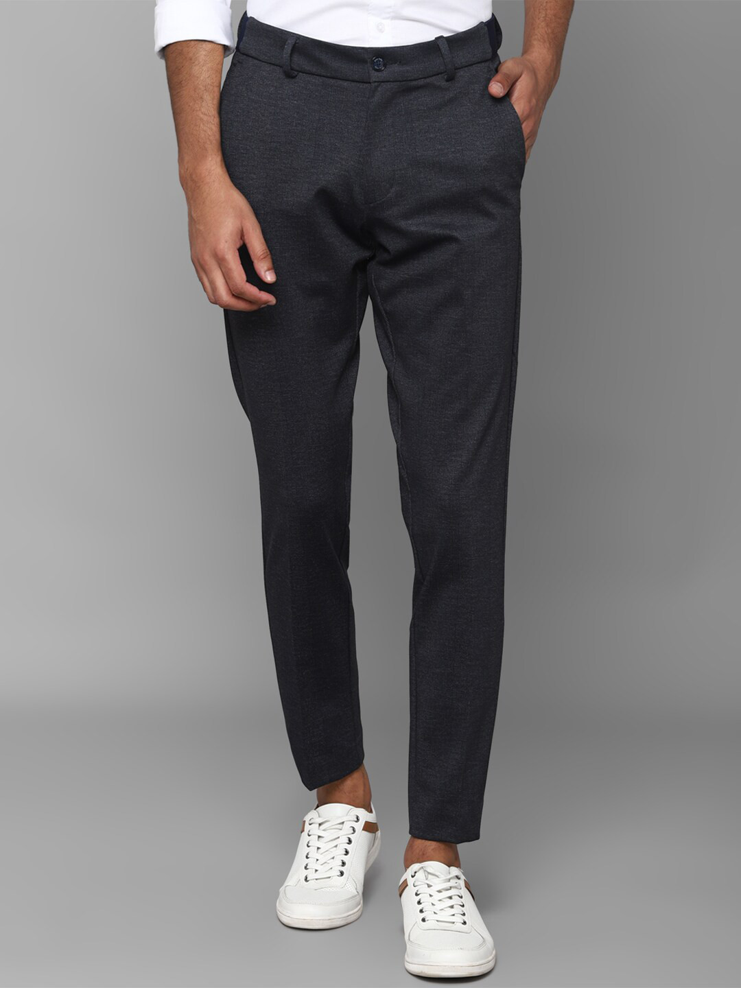 

Allen Solly Men Grey Slim Fit Trousers