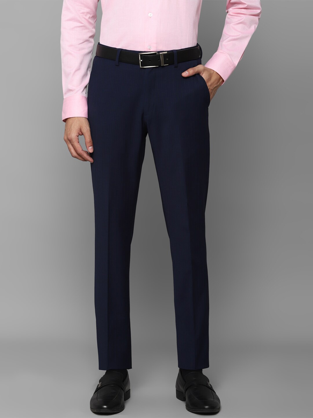 

Louis Philippe Men Navy Blue Slim Fit Trousers