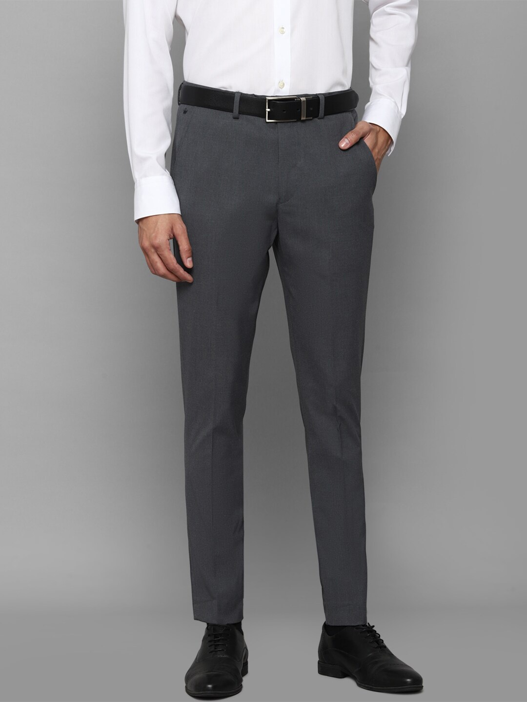 

Louis Philippe Men Grey Slim Fit Trousers