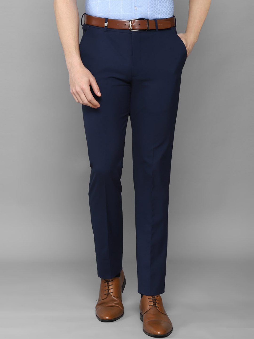 

Louis Philippe Men Navy Blue Slim Fit Trousers