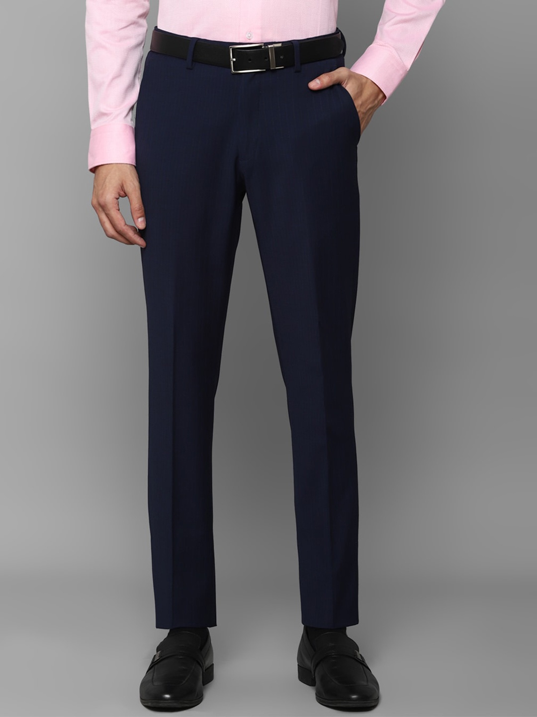 

Louis Philippe Men Navy Blue Slim Fit Trousers