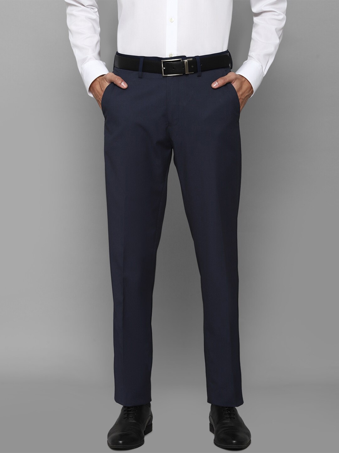 

Louis Philippe Men Navy Blue Formal Trousers