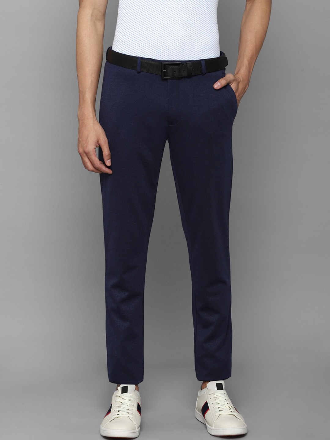 

Louis Philippe Sport Men Navy Blue Slim Fit Trousers