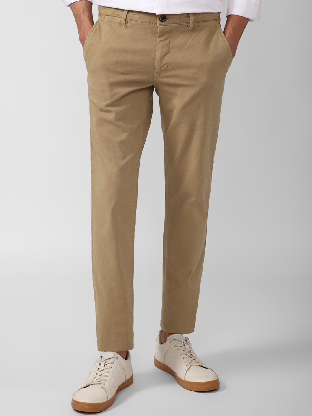

SIMON CARTER LONDON Men Khaki Slim Fit Chinos Trousers