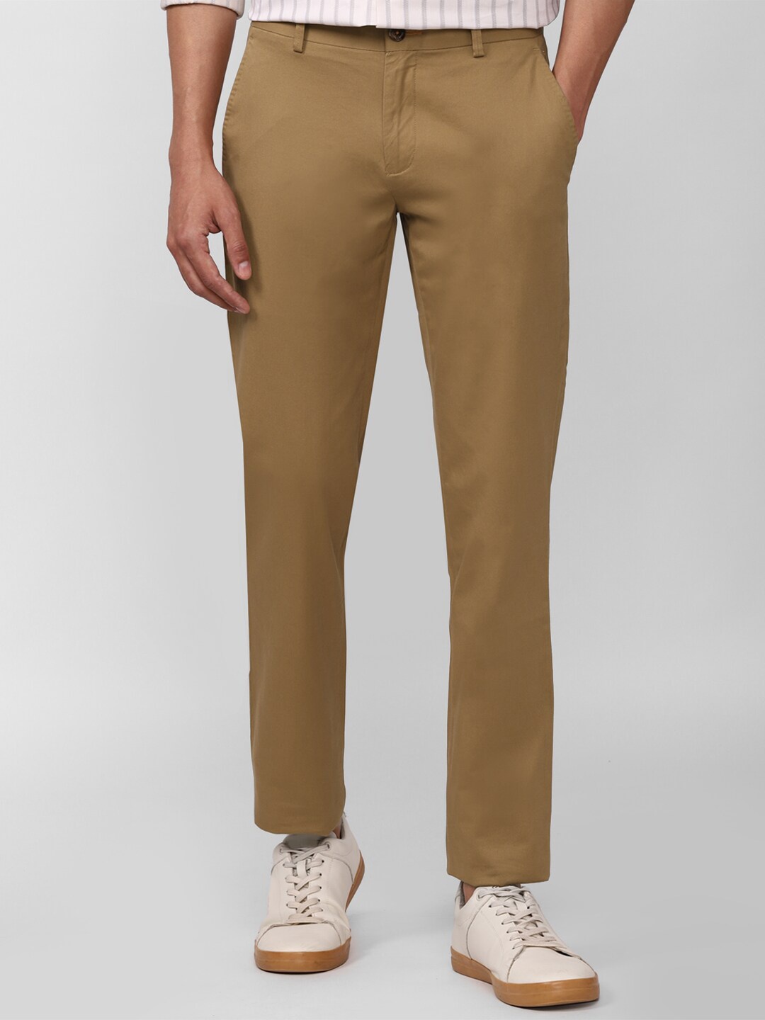 

SIMON CARTER LONDON Men Khaki Slim Fit Chinos Trousers