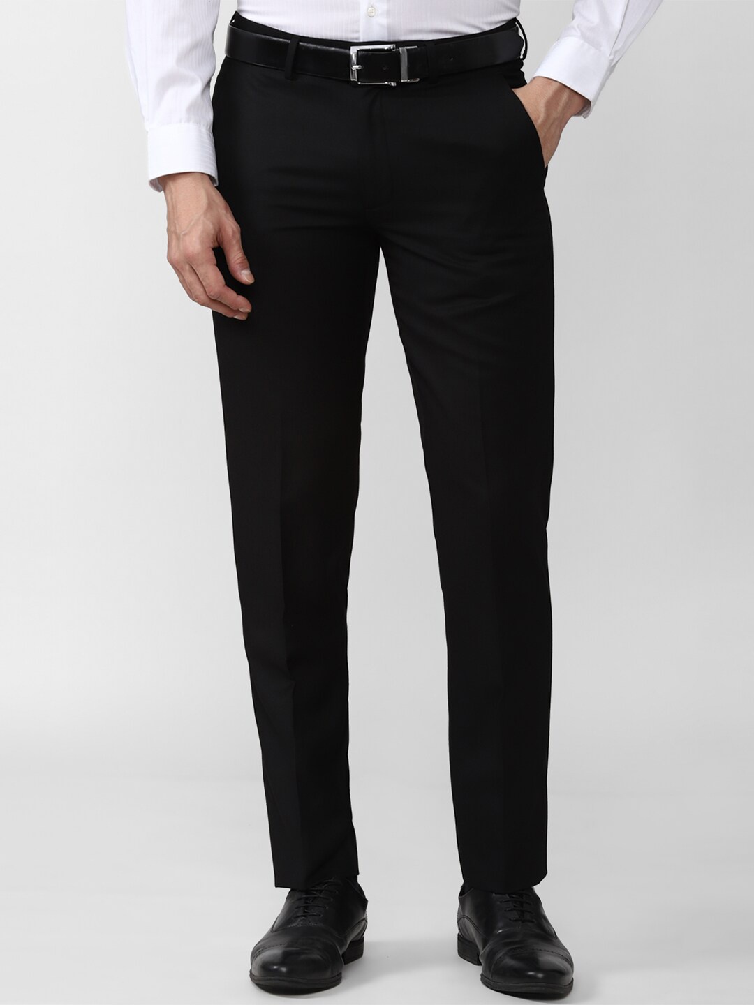 

Van Heusen Men Black Slim Fit Trousers