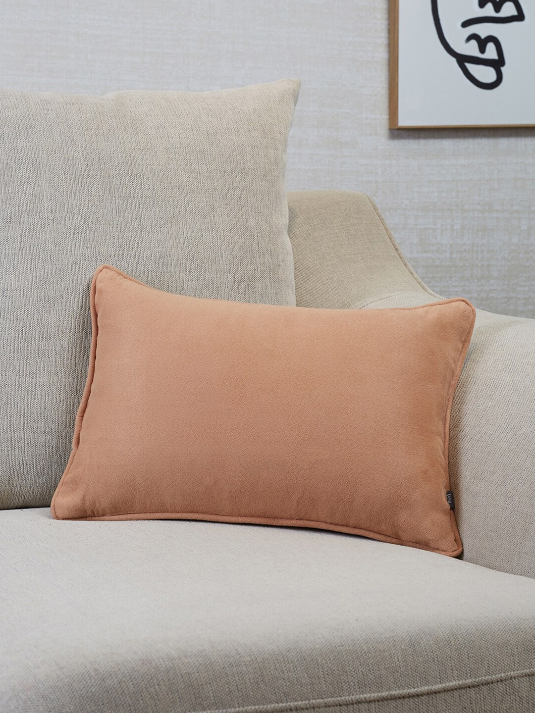 

HomeTown Tan Velvet Rectangle Cushion Covers