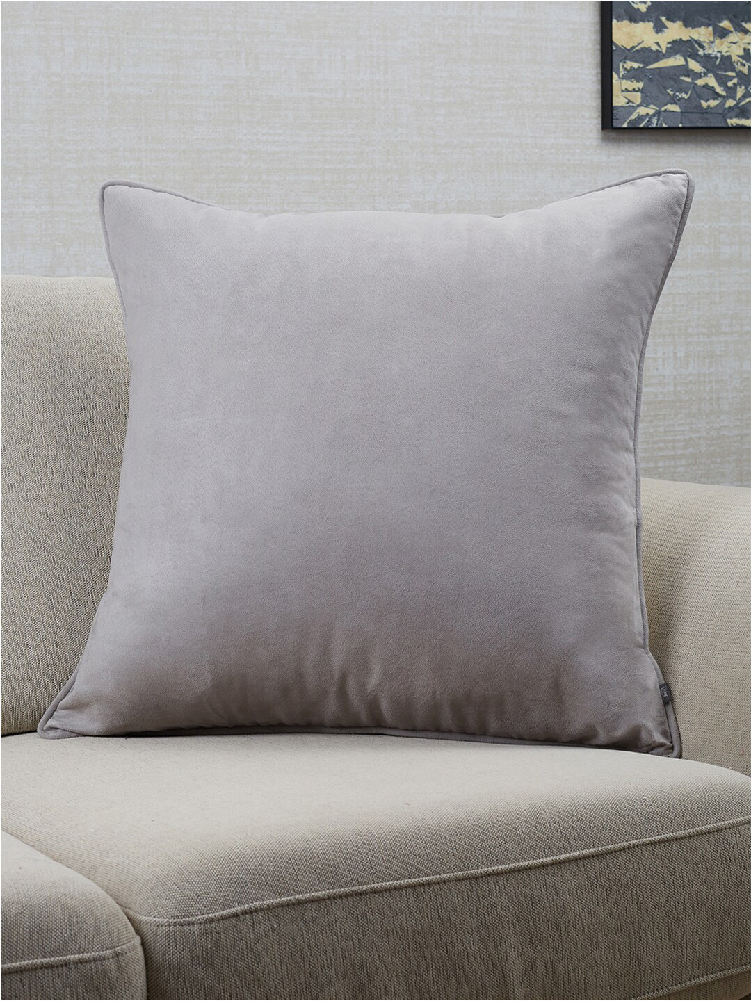 

HomeTown Grey Velvet Square Cushion Cover