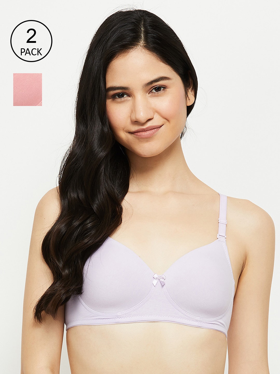 

max Women Pack of 2 Lavender & Rose Lightly Padded Bra