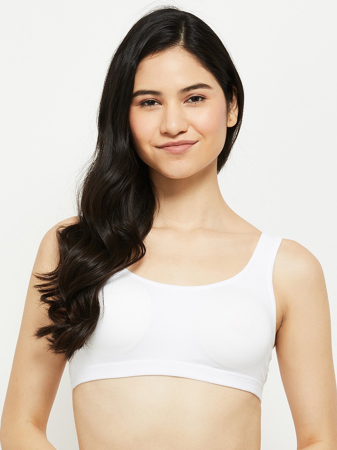 

max White Cotton Lightly Padded Bra