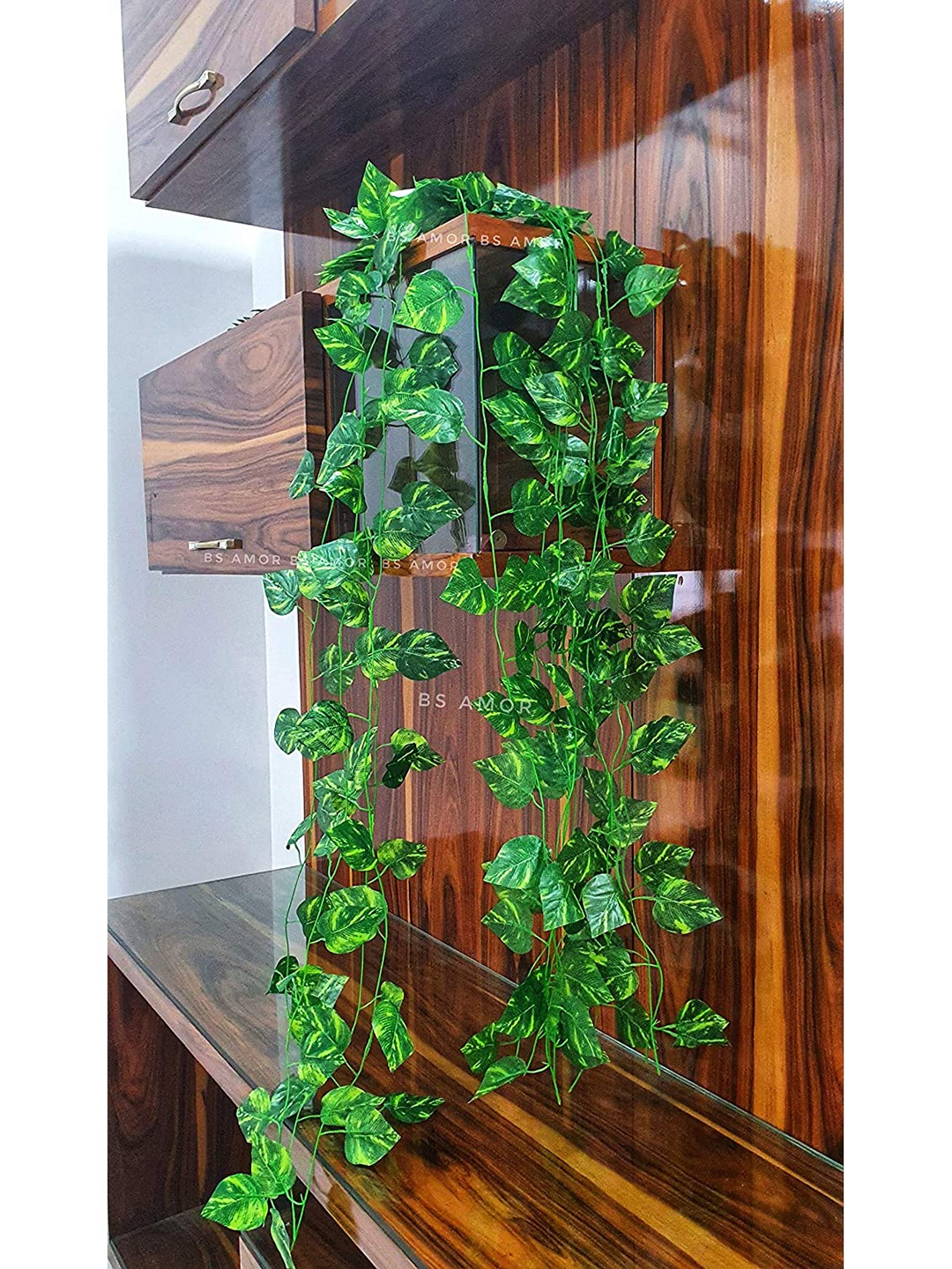 

BS AMOR Pack Of 4 Artificial Money Plant, Green