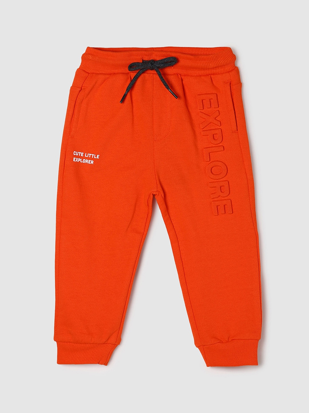 

max Infant Boys Orange Solid Pure Cotton Joggers