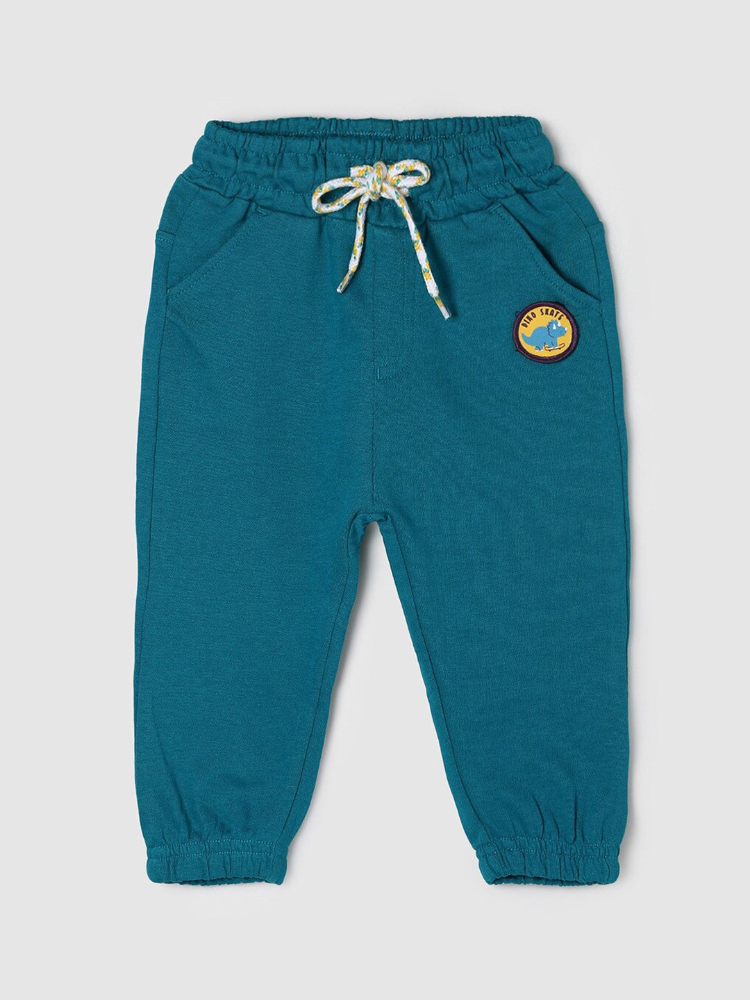 

max Boys Teal Solid Pure Cotton Joggers