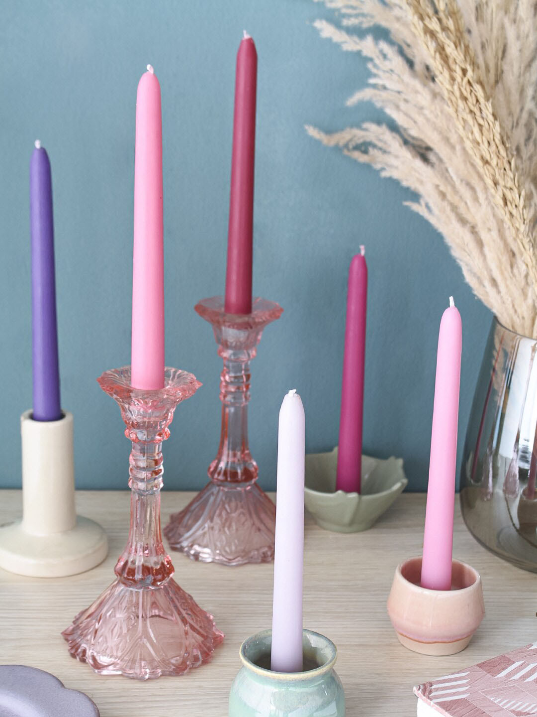 

The Wishing Chair Set Of 6 Pastel Dream Ombre Tapered Candles, Multi