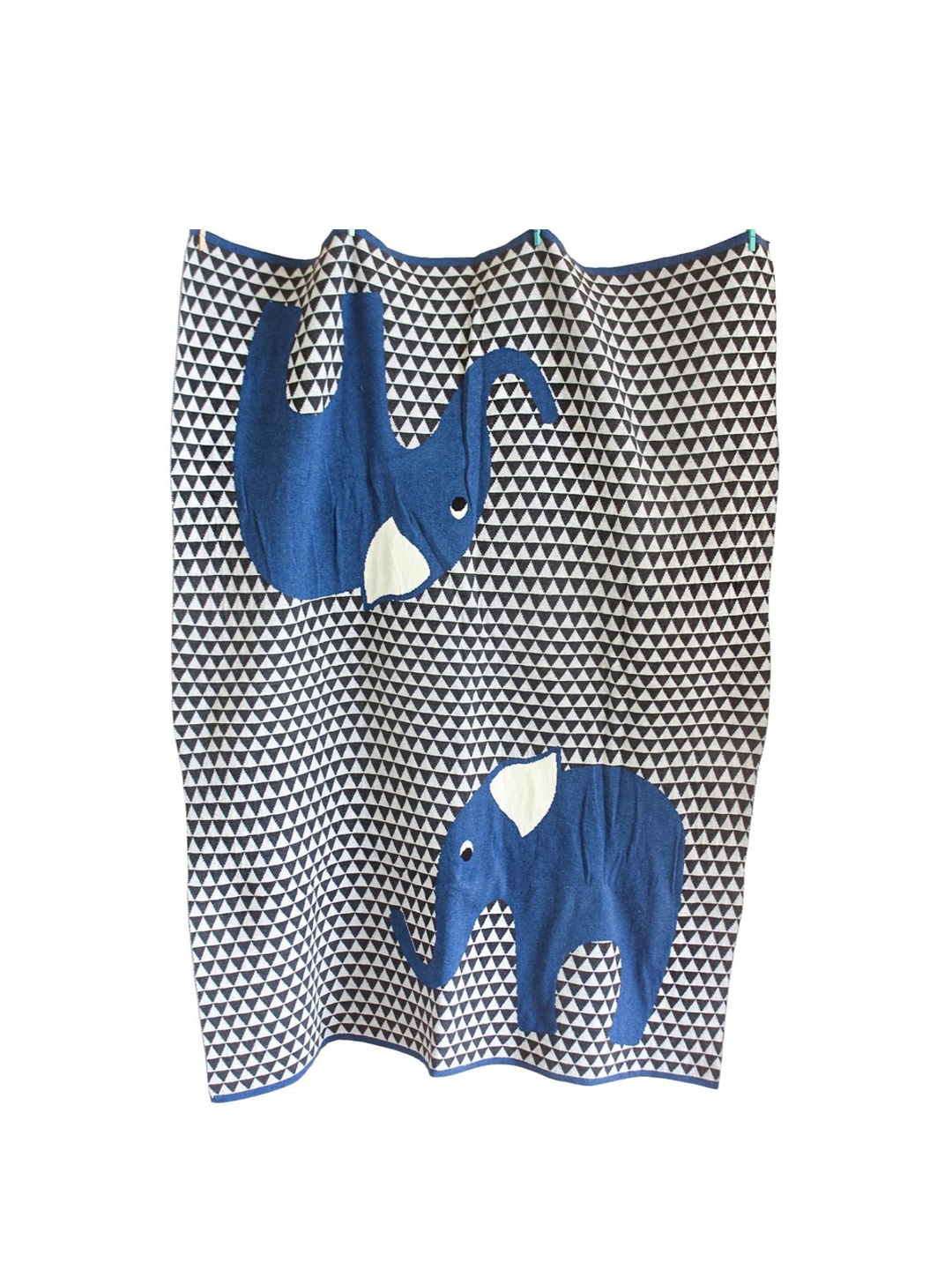 

The Wishing Chair Unisex Kids Blue & Black Mild Winter 110 GSM Single Bed Blanket