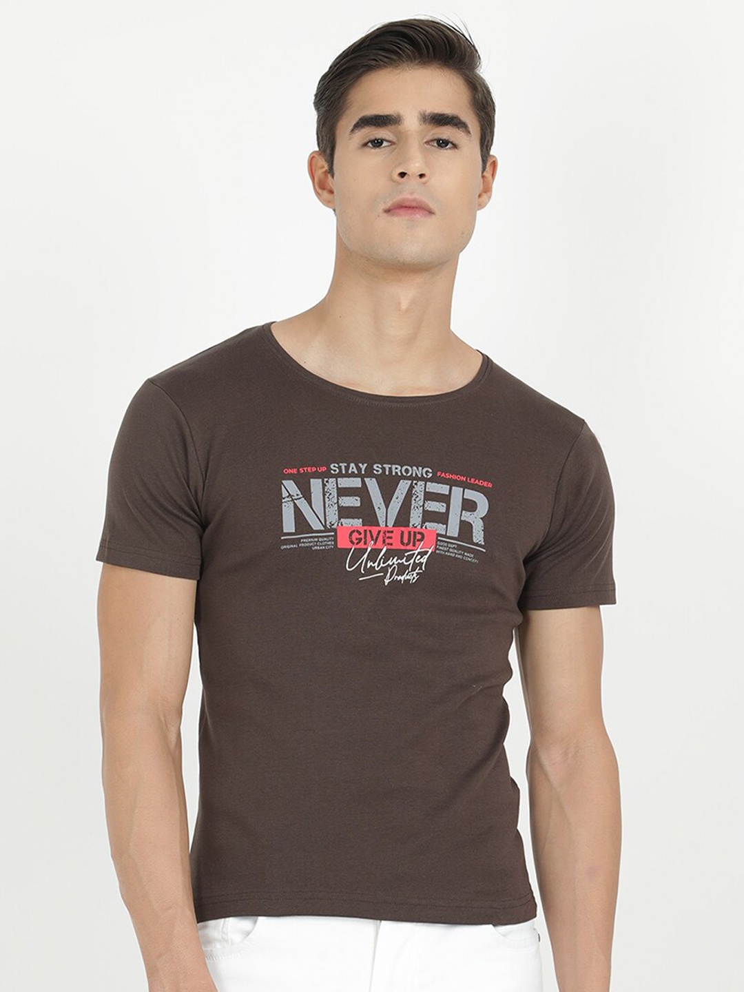 

V2 Value & Variety Men Grey Typography T-shirt