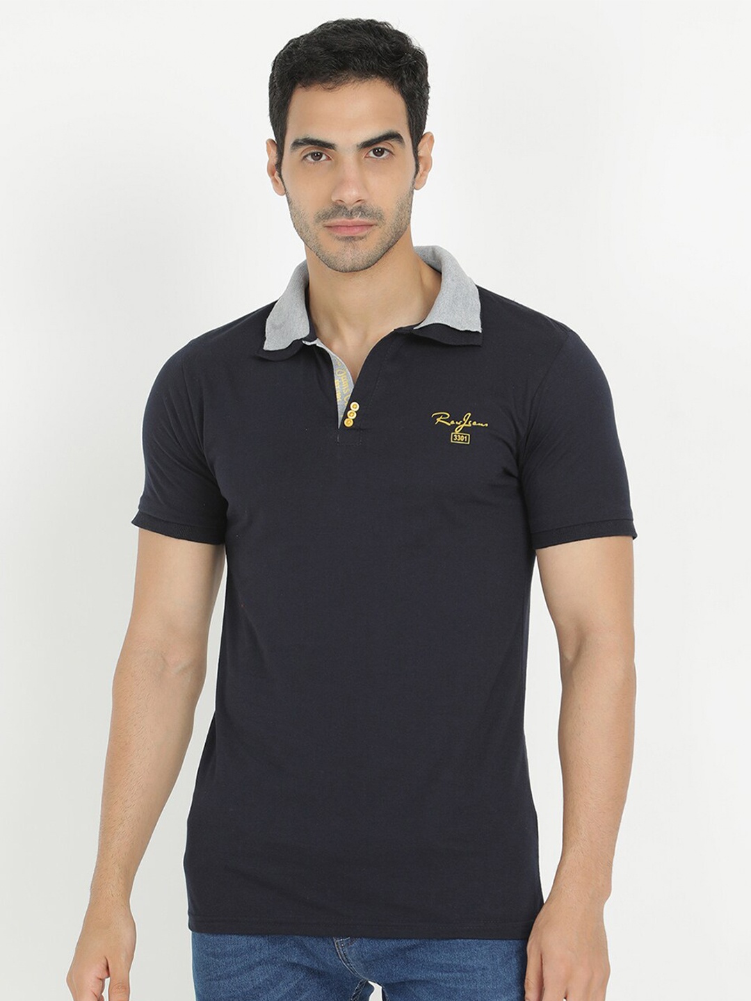 

V2 Value & Variety Men Blue Polo Collar T-shirt