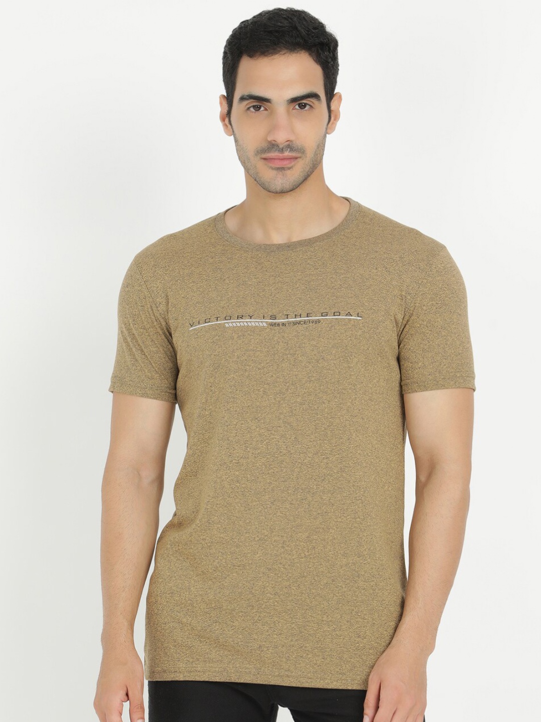 

V2 Value & Variety Men Beige Regular Fit T-shirt