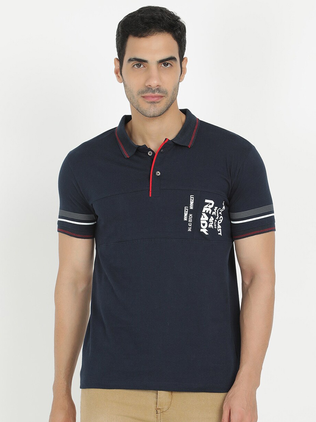 

V2 Value & Variety Men Blue Polo Collar T-shirt