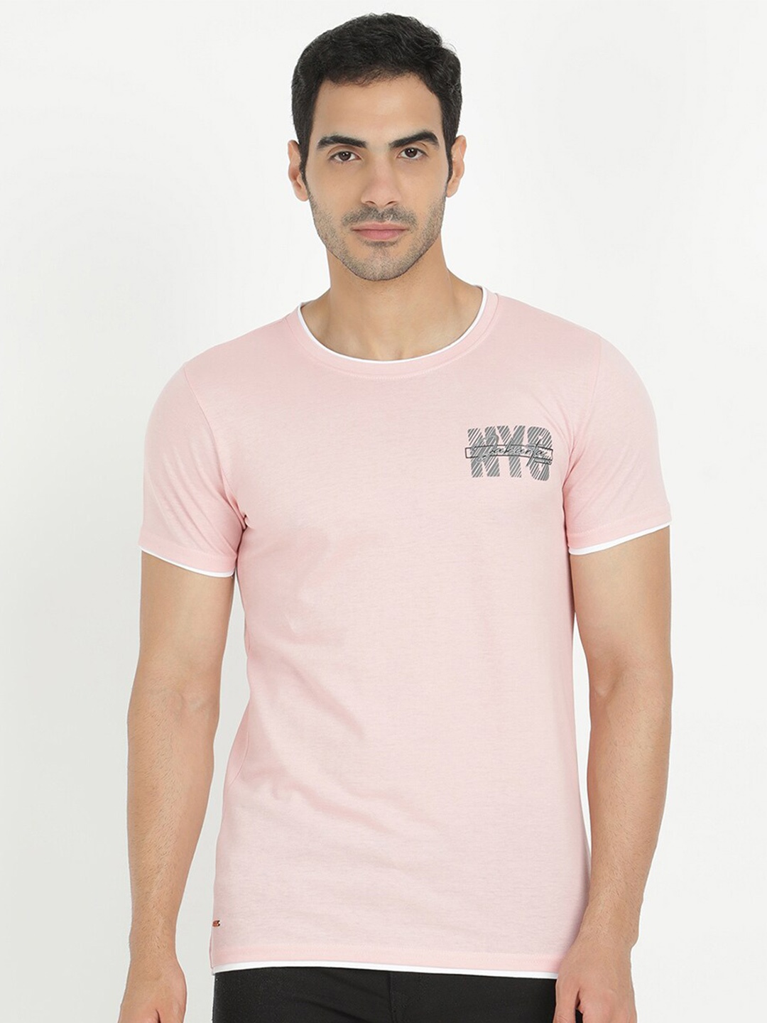 

V2 Value & Variety Men Pink Typography T-shirt