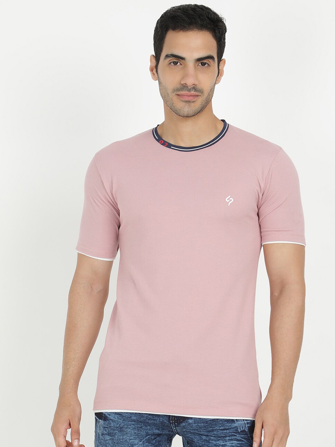 

V2 Value & Variety Men Beige Solid Round Neck T-shirt