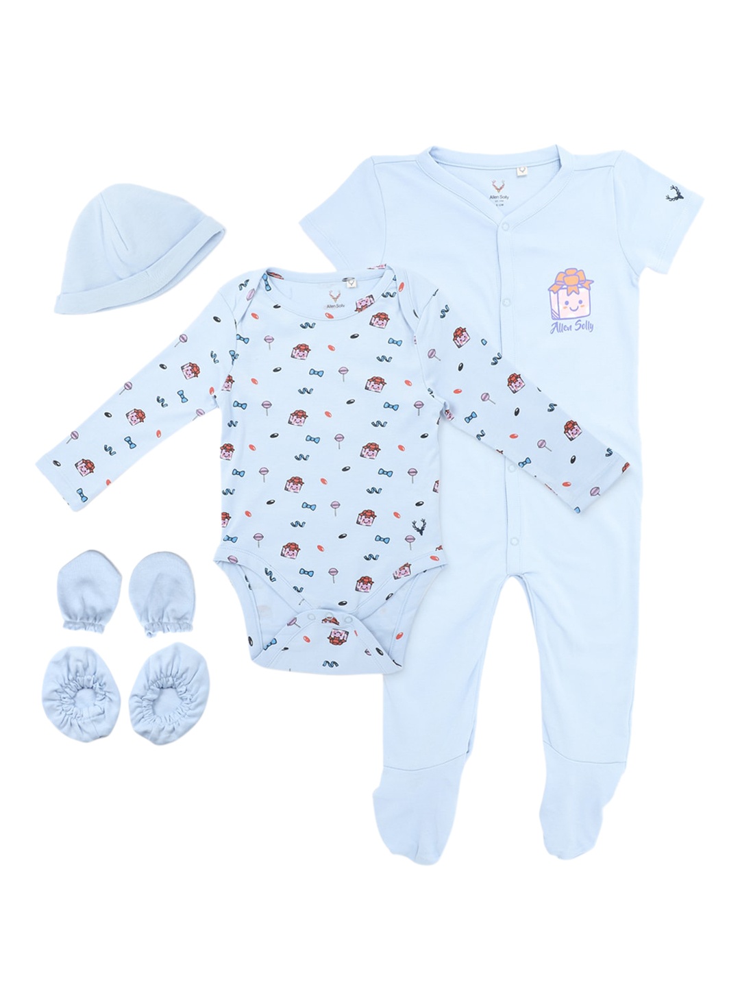 

Allen Solly Junior Boys 6 Pieces Cotton Apparel Gift Set, Blue