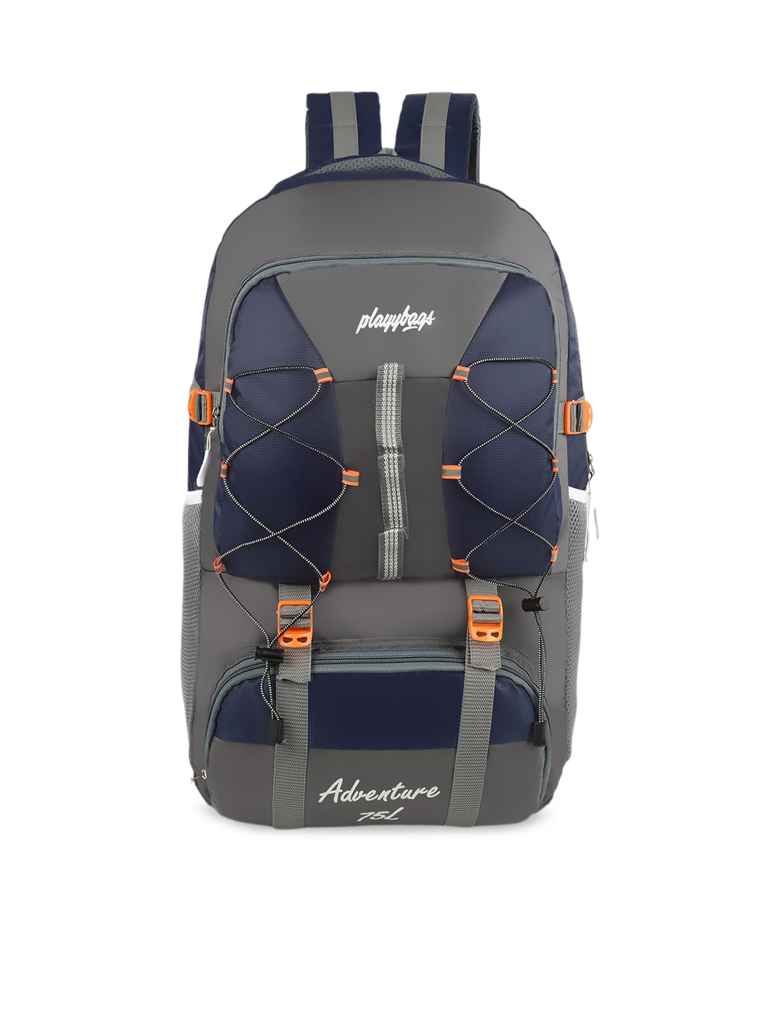 

PLAYYBAGS Grey & Blue Casual Travel Adventure Waterproof Trekking Bag