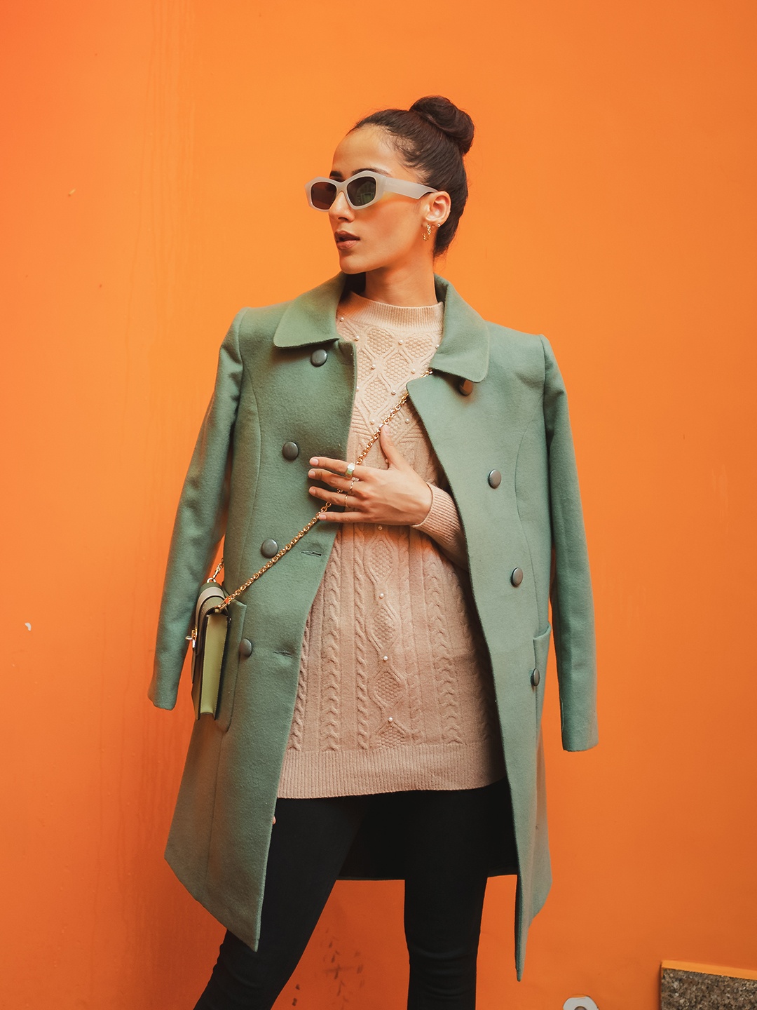 

Dlanxa Women Green Solid Winter Trenchcoat