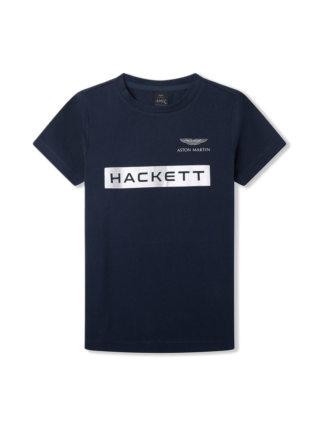 

HACKETT LONDON Boys Navy Blue Brand Logo Printed T-shirt