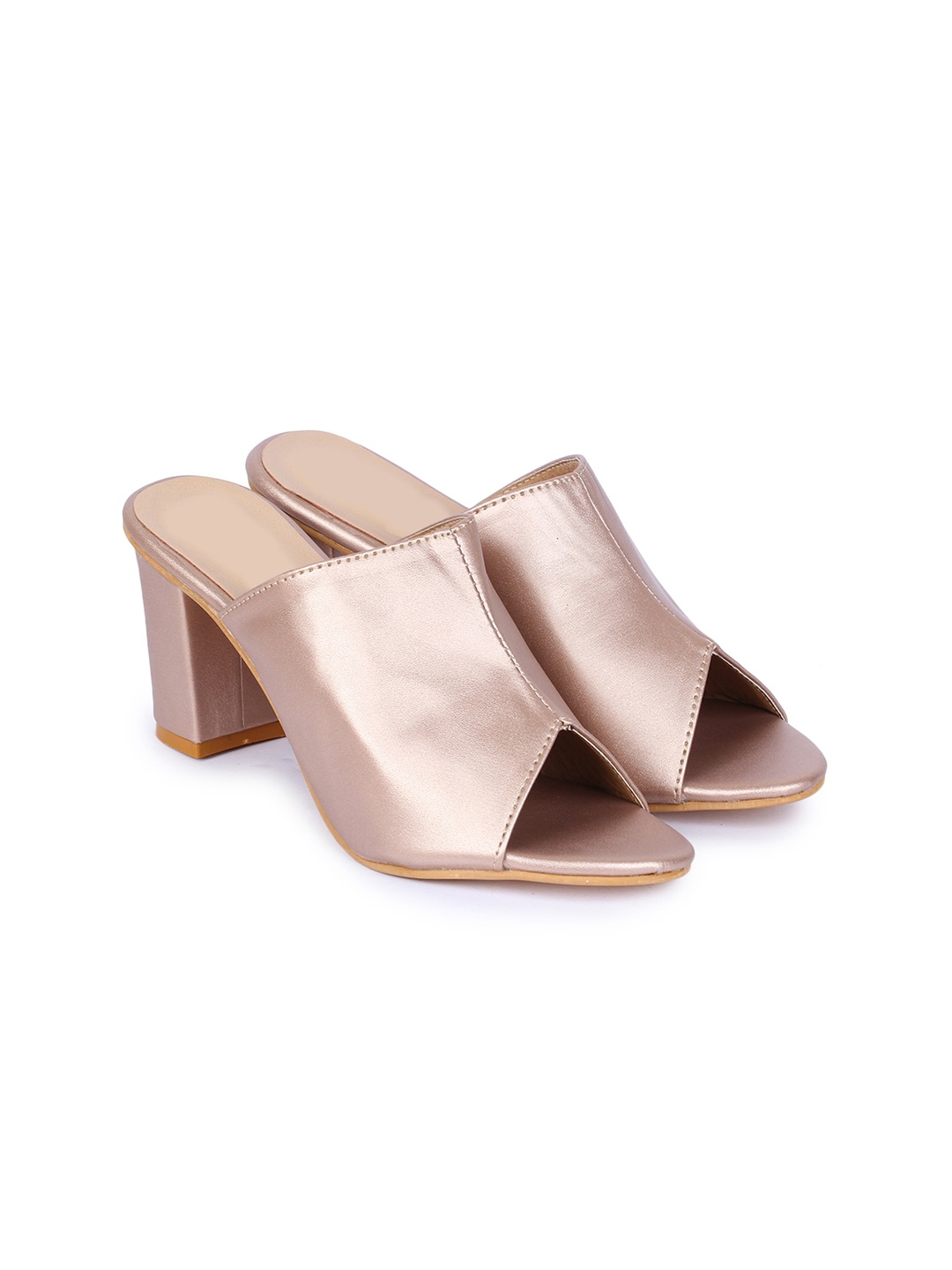 

REEZZ Pink Party Block Peep Toes Heels