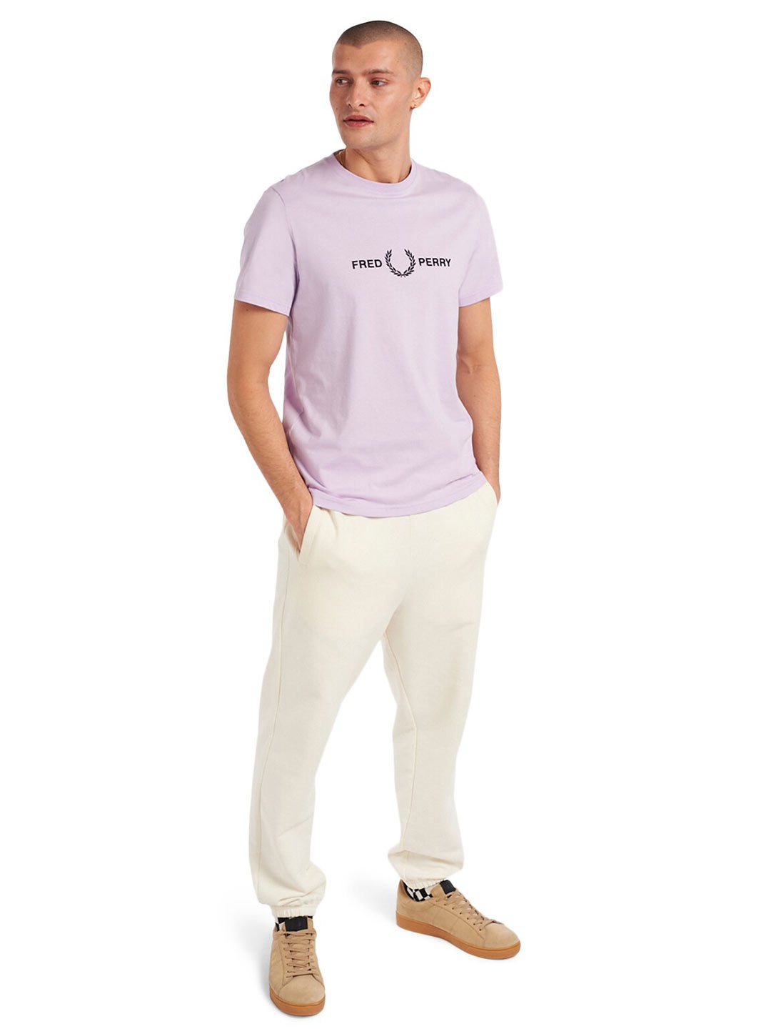 

Fred Perry Men Purple Typography Printed T-shirt