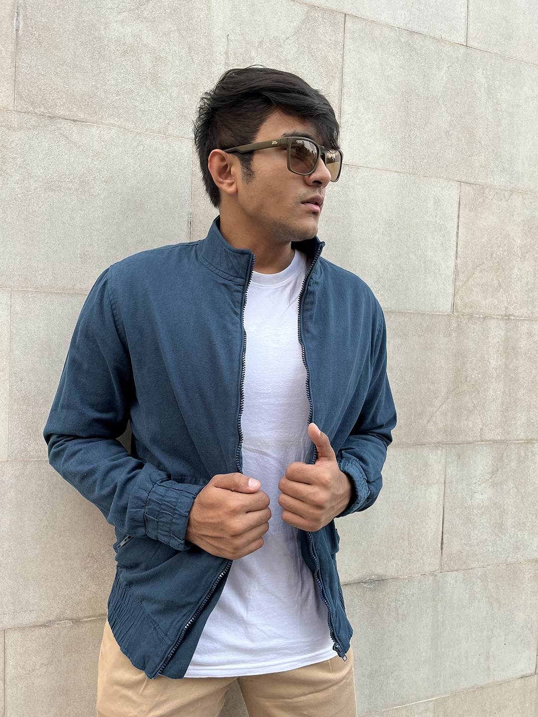 

WROGN Men Teal Bomber Jacket