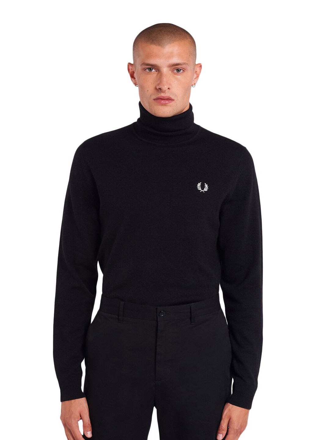 

Fred Perry Men Black Cotton Pullover