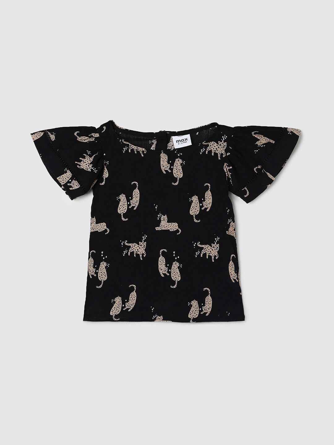 

max Black Print Top